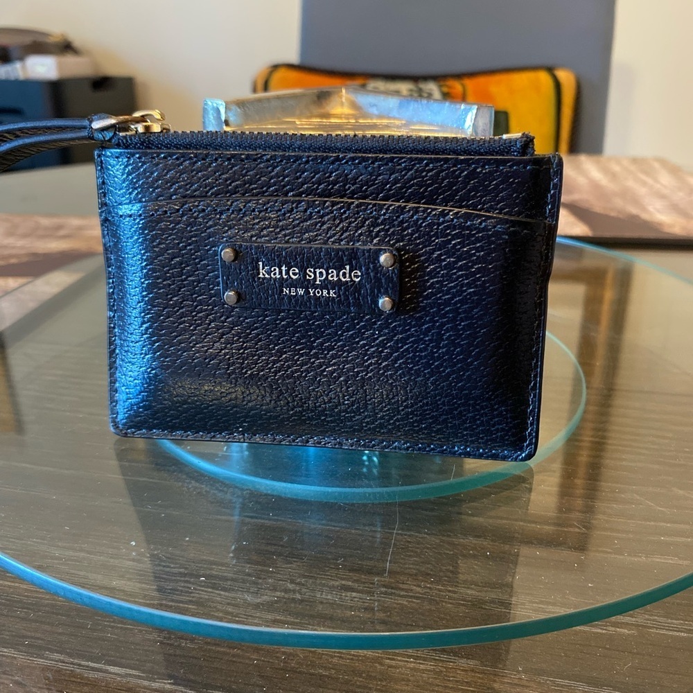 Kate Spade Navy Leather Wristlet